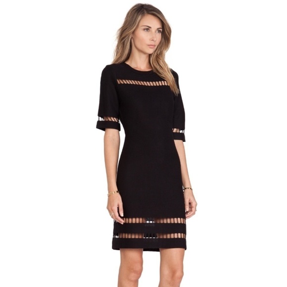 J.o.a. Short sleeve cutout Dress in Black - Picture 3 of 11